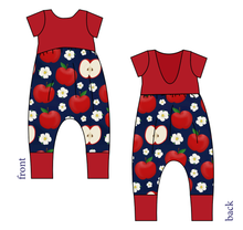 Load image into Gallery viewer, Apple Blossoms Low Back Romper and Bubble Romper