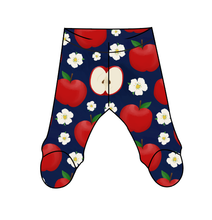 Load image into Gallery viewer, Apple Blossoms Newborn Footed Pants