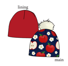 Load image into Gallery viewer, Apple Blossoms Slouchy Beanie (Reversible!)
