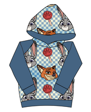 Load image into Gallery viewer, Zoo Friends Check Classic Hoodie (or Crewneck)
