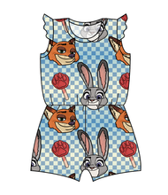 Load image into Gallery viewer, Zoo Friends Check Ivy Summer Romper