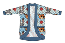 Load image into Gallery viewer, Zoo Friends Check Kids Cocoon Cardigan