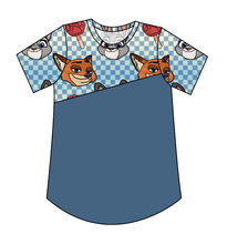 Load image into Gallery viewer, Zoo Friends Check Ladies' Relaxed Tee