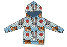 Load image into Gallery viewer, Zoo Friends Check Ladies Oversized Hoodie