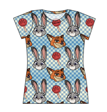 Load image into Gallery viewer, Zoo Friends Check Ladies' Basic Tee