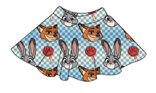 Load image into Gallery viewer, Zoo Friends Check Ladies' Circle Skirt