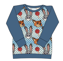 Load image into Gallery viewer, Zoo Friends Check Ladies' Classic Crewneck