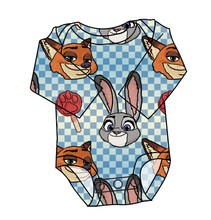 Load image into Gallery viewer, Zoo Friends Check Lap Neck Bodysuit