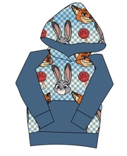 Load image into Gallery viewer, Zoo Friends Check Mens' Hoodie