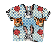 Load image into Gallery viewer, Zoo Friends Check Oversized Tee