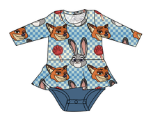 Load image into Gallery viewer, Zoo Friends Check Peplum Top