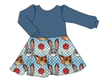 Load image into Gallery viewer, Zoo Friends Check Prairie Dress
