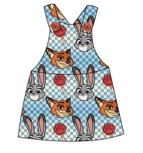 Load image into Gallery viewer, Zoo Friends Check Skirt-Alls