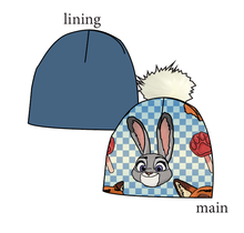 Load image into Gallery viewer, Zoo Friends Check Slouchy Beanie (Reversible!)