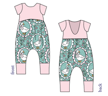 Load image into Gallery viewer, Silly Goose Low Back Romper and Bubble Romper