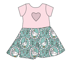 Load image into Gallery viewer, Silly Goose Molly Heart Back Twirly Dress