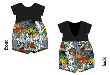 Load image into Gallery viewer, Puppy Pals Low Back Romper and Bubble Romper
