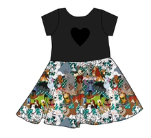 Load image into Gallery viewer, Puppy Pals Molly Heart Back Twirly Dress