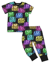 Load image into Gallery viewer, Juniper's Neon Kitties Basic Loungewear Set