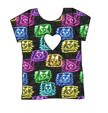 Load image into Gallery viewer, Juniper's Neon Kitties Cambria Heart Back Tee