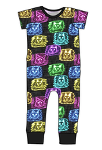Load image into Gallery viewer, Juniper's Neon Kitties Emmett Pants And Shorts T-Shirt Romper