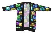 Load image into Gallery viewer, Juniper's Neon Kitties Ladies' Grandpa Cardigan