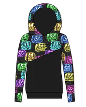 Load image into Gallery viewer, Juniper's Neon Kitties Ladies Hoodie