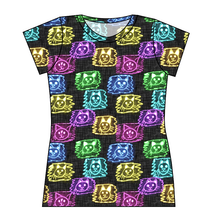 Load image into Gallery viewer, Juniper's Neon Kitties Ladies' Basic Tee