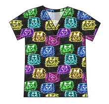 Load image into Gallery viewer, Juniper's Neon Kitties Ladies' Slouchy V-Neck Tee