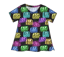 Load image into Gallery viewer, Juniper's Neon Kitties Ladies' Swing Tee