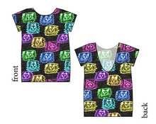 Load image into Gallery viewer, Juniper's Neon Kitties Low Back Ballerina Tee