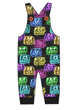 Load image into Gallery viewer, Juniper's Neon Kitties Overalls and Shortalls