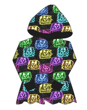 Load image into Gallery viewer, Juniper's Neon Kitties Peplum Hoodie (or Crewneck)