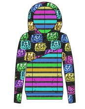 Load image into Gallery viewer, Juniper's Neon Kitties Ladies Hoodie