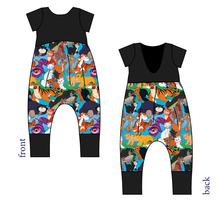 Load image into Gallery viewer, Meow Mix Low Back Romper and Bubble Romper
