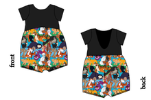 Load image into Gallery viewer, Meow Mix Low Back Romper and Bubble Romper