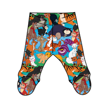 Load image into Gallery viewer, Meow Mix Newborn Footed Pants