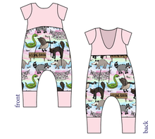 Load image into Gallery viewer, Hissing Booth Low Back Romper and Bubble Romper