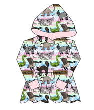 Load image into Gallery viewer, Hissing Booth Peplum Hoodie (or Crewneck)