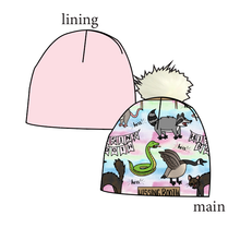 Load image into Gallery viewer, Hissing Booth Slouchy Beanie (Reversible!)