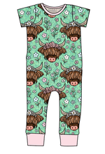 Load image into Gallery viewer, Highland Cows Emmett Pants And Shorts T-Shirt Romper