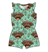 Load image into Gallery viewer, Highland Cows Ivy Summer Romper