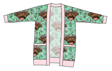 Load image into Gallery viewer, Highland Cows Ladies' Grandpa Cardigan