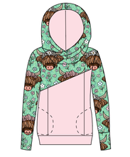 Load image into Gallery viewer, Highland Cows Ladies Hoodie