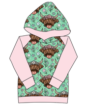 Load image into Gallery viewer, Highland Cows Ladies Hoodie