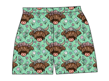 Load image into Gallery viewer, Highland Cows Ladies' Lounge Shorts