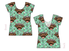 Load image into Gallery viewer, Highland Cows Ladies' Low Back Ballerina Tee