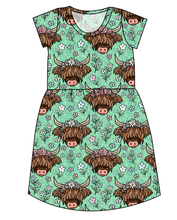 Load image into Gallery viewer, Highland Cows Ladies' Play Dress