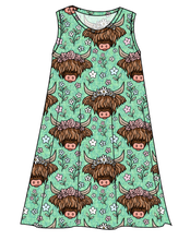 Load image into Gallery viewer, Highland Cows Ladies' Swing Dress