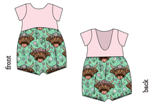 Load image into Gallery viewer, Highland Cows Low Back Romper and Bubble Romper